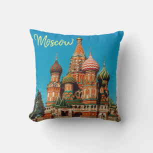 Moscow St Basil's Cathedral Red Square Cushion