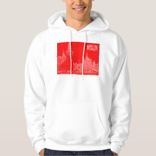 Moscow St Basil's Cathedral Red Square Sketch Hoodie