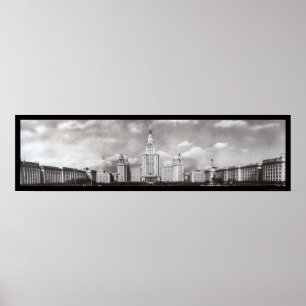 Moscow State University Russia Photo 1955 Poster