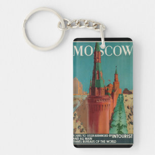 Moscow vintage souvenirs key ring