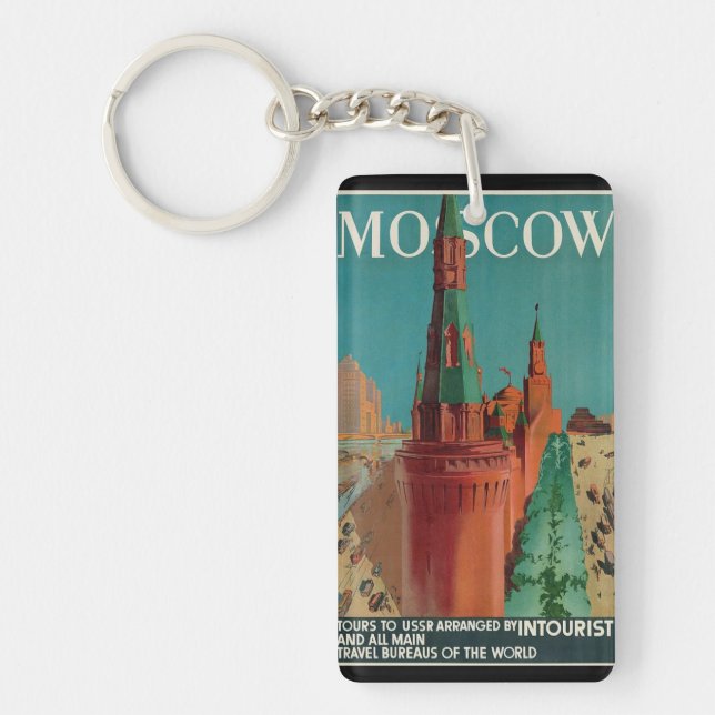 Moscow vintage souvenirs key ring (Front)