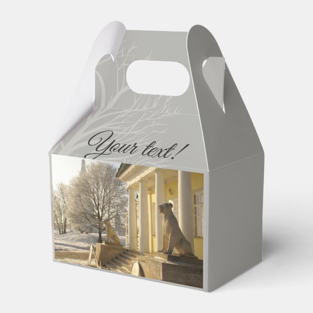 Moscow. Winter. lion sculpture. Favour Box (Front Side)