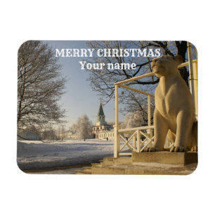 Moscow. Winter. lion sculpture Magnet