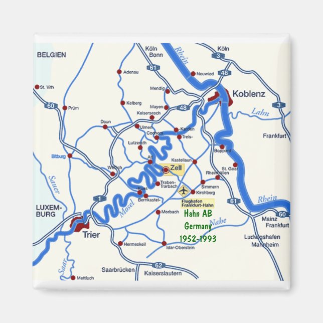 Mosel Map w/Hahn Magnet (Front)