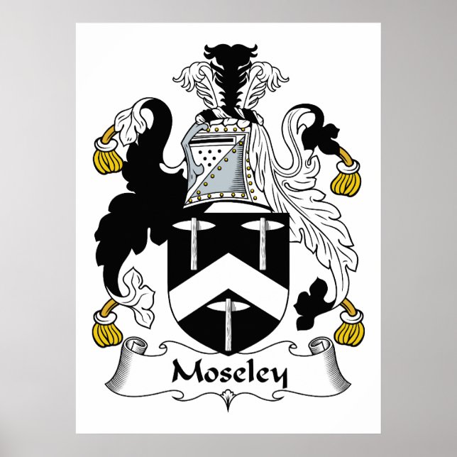 Moseley Family Crest Poster (Front)