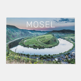 Moselle Calmont Loop Bremm Sunset River Souvenir Doormat