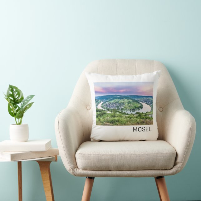 Moselle Loop Sunset Kroev Panorama Germany Cushion (Chair)