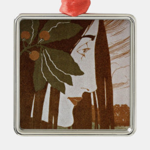Moser: A Decorative Stain in Red and Green Metal Tree Decoration