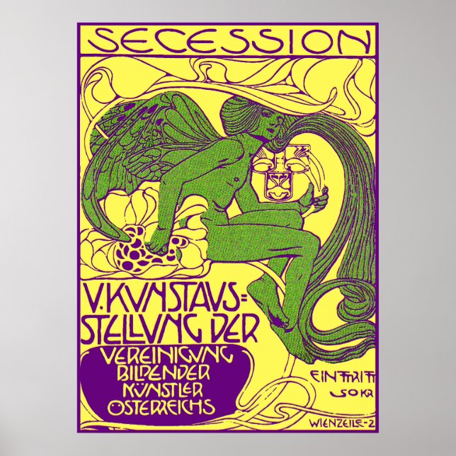 Moser Poster: Vienna Secession Art Exhibition Poster (Front)