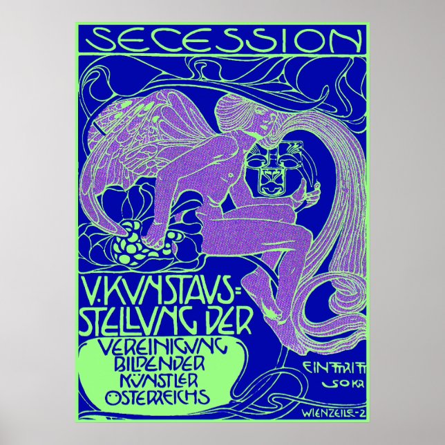 Moser Poster: Vienna Secession Art Exhibition Poster (Front)