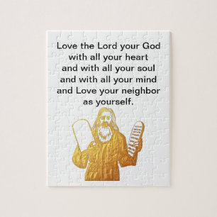 Moses - 10 Commandments - Greatest Commandment Jigsaw Puzzle