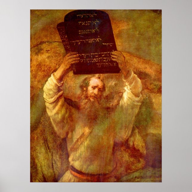 Moses and the 10 commandments poster (Front)