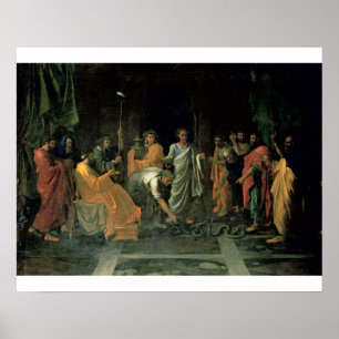 Moses and the Brazen Serpent (oil on canvas) Poster