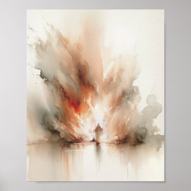 Moses and the Burning Bush - Digital Sketch  Poster (Front)