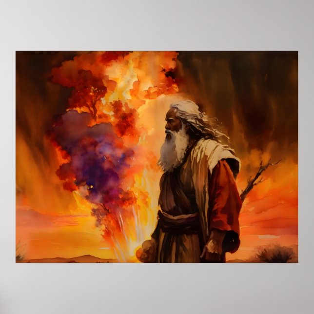 Moses And The Burning Bush Poster (Front)