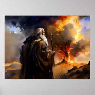 Moses And The Burning Bush Poster