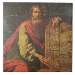 Moses and the Tablets of the Law Ceramic Tile