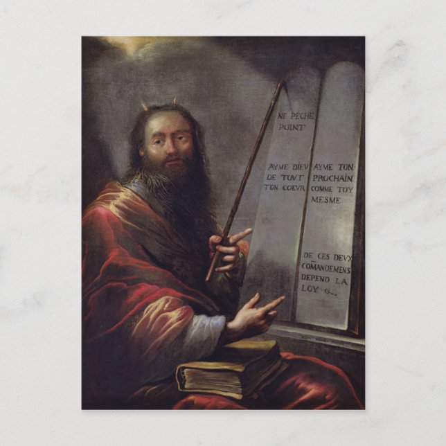 Moses and the Tablets of the Law Postcard (Front)