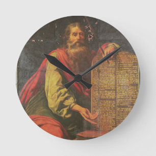 Moses and the Tablets of the Law Round Clock