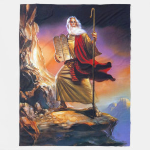 MOSES and the TEN COMMANDMENTS Fleece Blanket