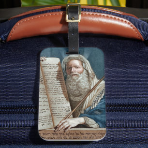 Moses and the Ten Commandments Luggage Tag
