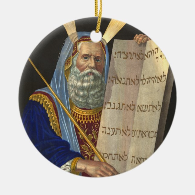 ''Moses and the Ten Commandments'' ornament (Front)