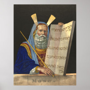 Moses and the Ten Commandments print/poster Poster