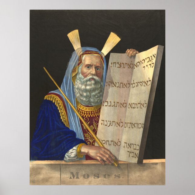 Moses and the Ten Commandments print/poster Poster (Front)
