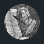 Moses and the Ten Commandments Round Clock<br><div class="desc">Moses and the Ten Commandments</div>