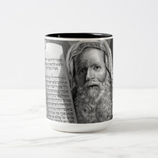 Moses and the Ten Commandments Two-Tone Coffee Mug