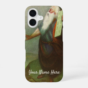 Moses and the Ten Commandments, Vintage Religion iPhone 16 Case