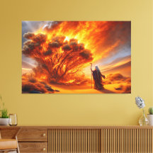 Moses Burning Bush Canvas Print Picture 1
