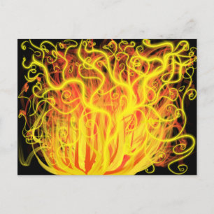 Moses Burning Bush Christian Modern Abstract Art Postcard