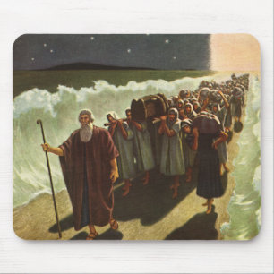 Moses Crossing of the Red Sea, Vintage Religion Mouse Pad