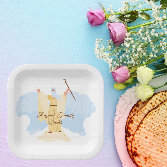 Moses Crossing the Red Sea Passover Seder Paper Plate (Creator Uploaded)