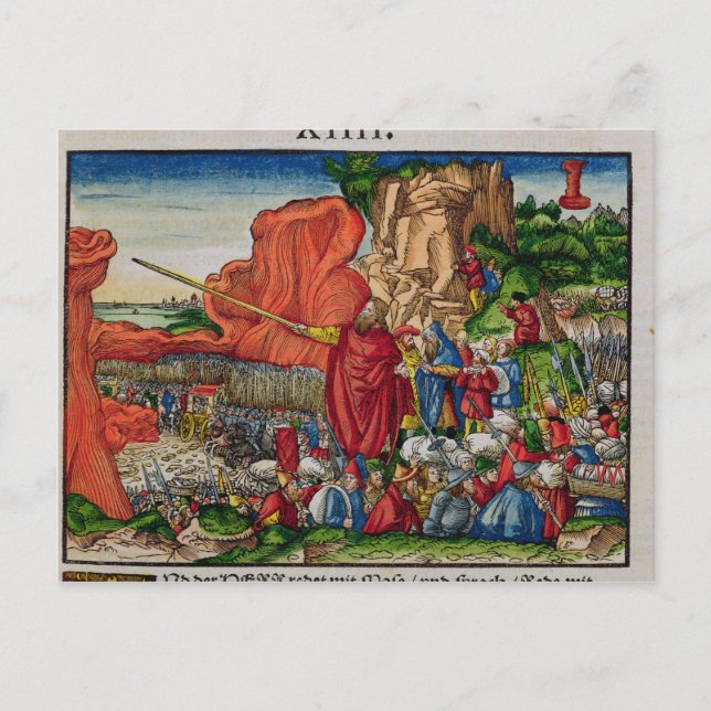 Moses crossing the Red Sea Postcard (Front)