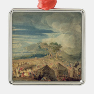 Moses dividing the waters of the Red Sea Metal Ornament