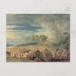 Moses dividing the waters of the Red Sea Postcard