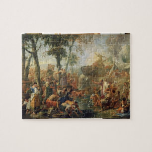 Moses Drawing Water from the Rock (oil on canvas) Jigsaw Puzzle