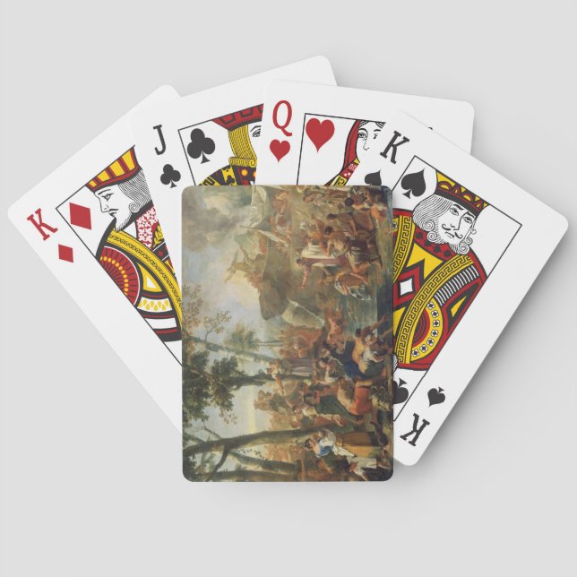 Moses Drawing Water from the Rock (oil on canvas) Playing Cards (Back)