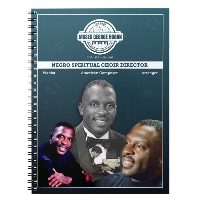 Moses Hogan, Negro Spiritual Choir Director  Notebook (Front)