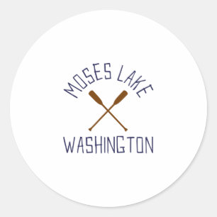 Moses Lake Washington Outdoors Vintage 2 Classic Round Sticker