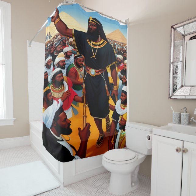 Moses Leads The People Out Of Egypt Shower Curtain (In Situ)