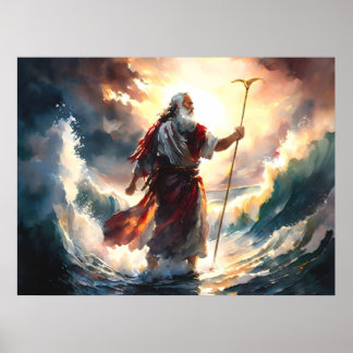 Moses Parted The Red Sea Poster