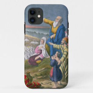 Moses Parting the Red Sea, from a bible printed by iPhone 11 Case