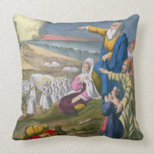 Moses Parting the Red Sea, from a bible printed by Cushion