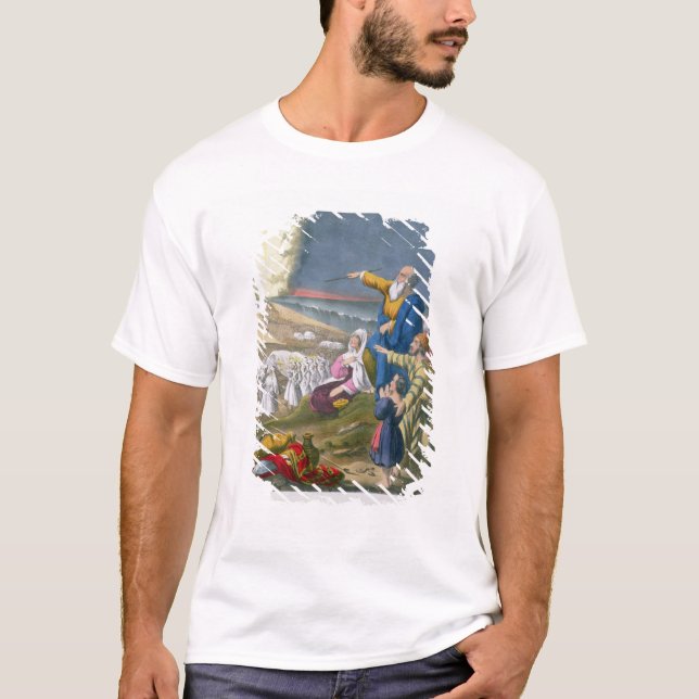 Moses Parting the Red Sea, from a bible printed by T-Shirt (Front)