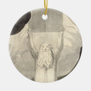 Moses Receiving the Law, c.1780 (brush and black i Ceramic Tree Decoration