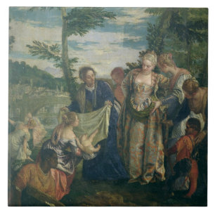 Moses Rescued from the Nile, 1580 (oil on canvas) Ceramic Tile