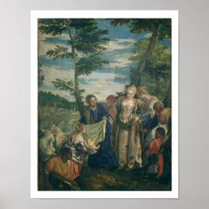 Moses Rescued from the Nile, 1580 (oil on canvas) Poster